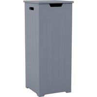 Home Discount Bath Vida Laundry Hamper - Freestanding Compact Bathroom Storage Unit in Grey