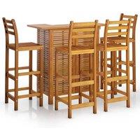 Berkfield Home 5 Piece Garden Bar Set Solid Wood Acacia in Brown