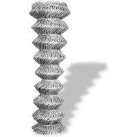 Berkfield Home Chain Link Fence Galvanised Steel 25x1 m Silver