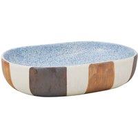 Berkfield Home Countertop Basin Multicolour Oval 59x40x14 cm Ceramic | Size: 59 x 40 x 14 cm