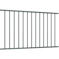 Berkfield Home Fence Panel Powder-coated Steel 1.7x1.25 m Anthracite in Dark Grey