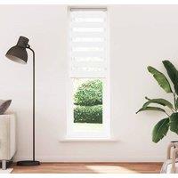 Berkfield Home Zebra Blind White 55x200 cm Fabric Width 50.9 cm Polyester
