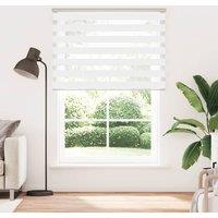 Berkfield Home Zebra Blind White 160x200 cm Fabric Width 155.9 cm Polyester