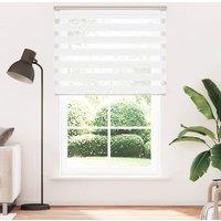 Berkfield Home Zebra Blind White 145x230 cm Fabric Width 140.9 cm Polyester