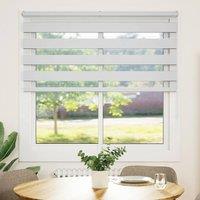 Berkfield Home Zebra Blind White 140x150 cm Fabric Width 135.9 cm Polyester