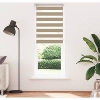 Berkfield Home Zebra Blind Sand Brown 80x200 cm Fabric Width 75.9 cm Polyester