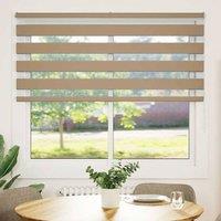 Berkfield Home Zebra Blind Sand Brown 160x100 cm Fabric Width 155.9 cm Polyester