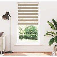 Berkfield Home Zebra Blind Sand Brown 115x230 cm Fabric Width 110.9 cm Polyester