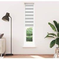 Berkfield Home Zebra Blind Light Grey 50x230 cm Fabric Width 45.9 cm Polyester