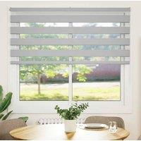 Berkfield Home Zebra Blind Light Grey 165x150 cm Fabric Width 160.9 cm Polyester