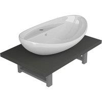 Berkfield Home Two Piece Bathroom Furniture Set Ceramic Grey