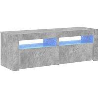 Berkfield Home TV Cabinet with LED Lights Concrete Grey 120x35x40 cm | Size: 120 x 35 x 40 cm