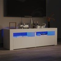Berkfield Home TV Cabinet with LED Lights White 120x35x40 cm | Size: 120 x 35 x 40 cm