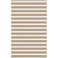 Berkfield Home Zebra Blind Sand Brown 140x230 cm Fabric Width 135.9 cm Polyester