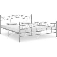 Berkfield Home Bed Frame Grey Metal 180x200 cm Super King
