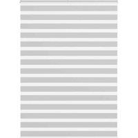 Berkfield Home Zebra Blind Light Grey 155x230 cm Fabric Width 150.9 cm Polyester