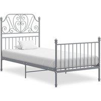 Berkfield Home Bed Frame Grey Metal 100x200 cm