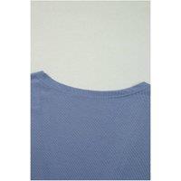 Everyday The Label Women's Ashleigh Blue Solid Color Rib Knit Open Front Tunic Cardigan in Pale Blue | Size: XL