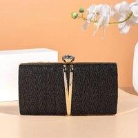 VOGREX Women's Black Luxury Women Envelope Clutch Evening Bag