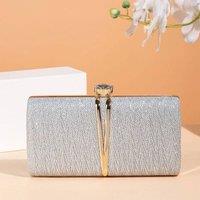 VOGREX Women's Silver Luxury Women Envelope Clutch Evening Bag
