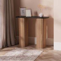 OHS Madison Console Table Ribbed Engineered Wood Entryway Display Desk