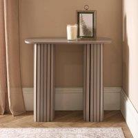 OHS Madison Console Table Ribbed Engineered Wood Entryway Display Desk in Natural