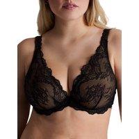 Aubade Women's Danse Des Sens Comfort Triangle Plunge Bra in Black | Size: 34F
