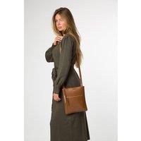 Pure Luxuries London Women's 'Wren' Leather Cross Body Bag in Tan