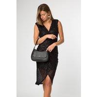 Pure Luxuries London Women's 'Calista' Leather Grab Bag in Black