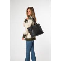 Cultured London Women's 'Gisella' Leather Tote Bag in Black