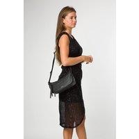 Cultured London Women's 'Elowen' Leather Cross Body Bag in Black