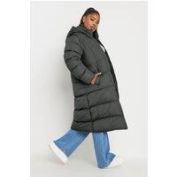 Yours Women's Padded 2-in-1 Puffer Coat in Grey | Size: 16