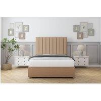Comfort Beds Tokyo Dumfries Divan Base No Drawers - 26 Headboard in Light Brown | Size: Super King