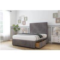 Comfort Beds Khole Naples Divan Base 2 Drawers - 54 Headboard-Footboard in Grey | Size: Super King
