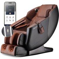SHEONLY Zero Gravity Back Heated Full Body Massage Chair in Dark Brown