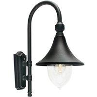 Netlighting Firenze 1 Light Outdoor Dome Wall Lantern Light Black IP54 E27
