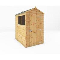 Mercia 6 x 4 Feet Shiplap Apex Shed - L181.4 x W129.1 x H217.1 cm - Brown