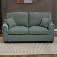 Artemis Home Lewiston Fabric Pull Out Sofabed in Duck Egg Blue | Size: 3 Seater