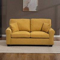 Artemis Home Lewiston Fabric Pull Out Sofabed in Yellow | Size: 3 Seater