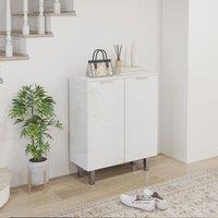 HOMCOM Shoe Storage Cabinet with Soft-Close Hinges & Adjust Shelves, High Gloss in White