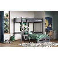 Noomi Tera Solid Wood Small Double High Sleeper with Small Double Bed in Grey