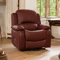 Artemis Home Glendale Electric Riser Recliner with Massage & Heat in Burgundy