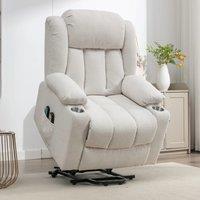 Artemis Home Lovell Electric Lift Assist Riser Recliner with Massage & Heat in Cream