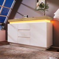 Matteo Fascinate High-Gloss White Sideboard Cabinet with App-Controlled LED