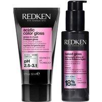 Redken Duo: Acidic Color Gloss 1 Min Gloss-in-Mask Mini 50ml & Naked Gloss 100ml in Clear