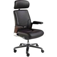 Angel Cerda Leatherette Swivel Office Chair in Black