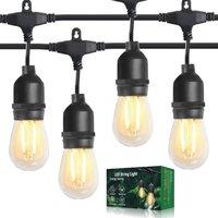 VOGREX 98FT Festoon String Light Mains Powered Garden Lights in Clear
