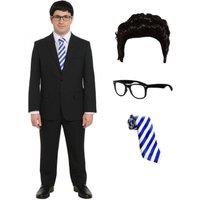 I Love Fancy Dress Men's Will Costume Set 4 Pcs - Suit, Wig, Glasses & Tie | Size: 2XL