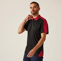 Regatta Men's Contrast Wicking Polo Shirt in Black | Size: 3XL