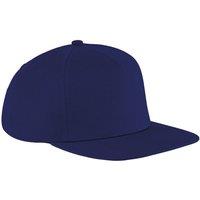 Beechfield Men's Original Flat Peak Snapback Cap Pack of 2 in Navy